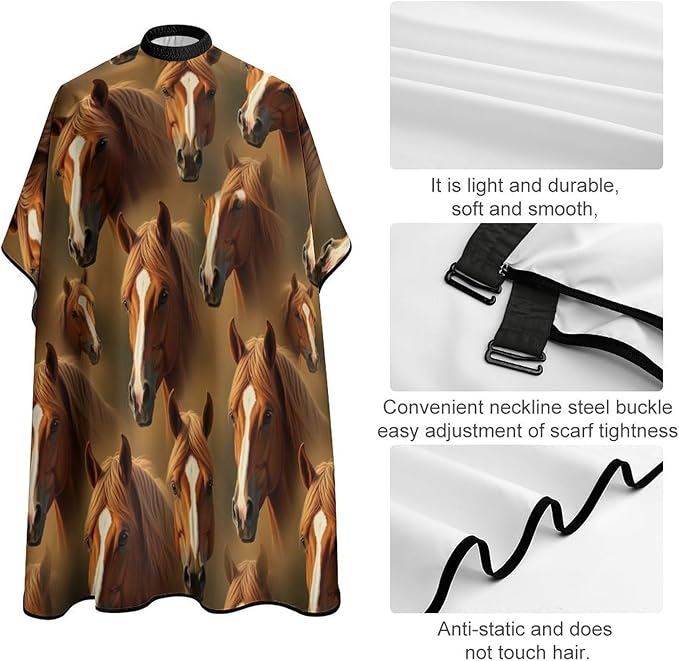 Professional Anti Static Hair Cutting Cape with Elastic Buckle, Waterproof Salon Cape for Coloring/Perming/Styling