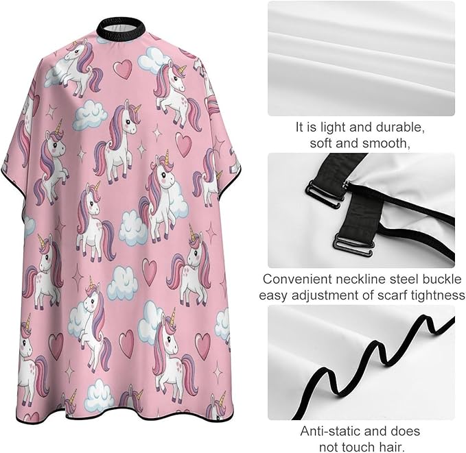 Professional Anti Static Hair Cutting Cape with Elastic Buckle, Waterproof Salon Cape for Coloring/Perming/Styling