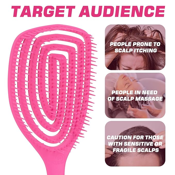 Candy Brush Scented Detangling Hair Brush for Wet or Dry Hair, Professional Vented Brush for Thick, Coarse & Curly Hair for Women and Girl. Eliminates Knots & Scalp Massage, Idea Gift