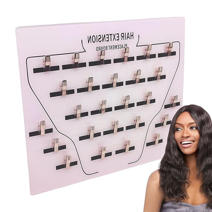 Extension Holder - Wig Sectioning Display Plates, Secure Clip Design, Clip-In Wig Grafting Plate, Time Saving Acrylic Hair Separator Board | Professional Grafting Plate for Hairpieces Home Salon Appl