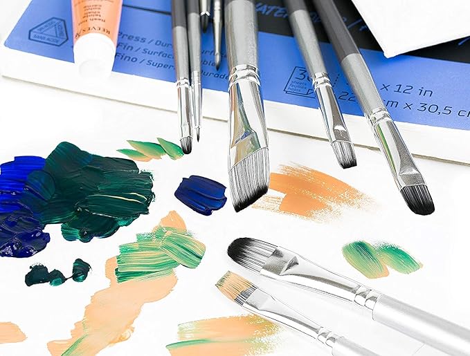 ADIS&Guys 10-Piece Professional Face & Body Painting Brush Set – Ideal for Acrylic, Oil & Watercolors, Perfect for Artists & Kids