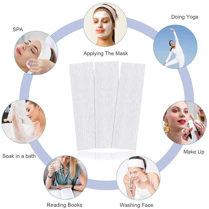 3Pcs Non Slip Headbands Soft Elastic White Head Band for Women Men Stretchy Sweat Wide Headband for Yoga Workout Sports Trendy Hair Accessories