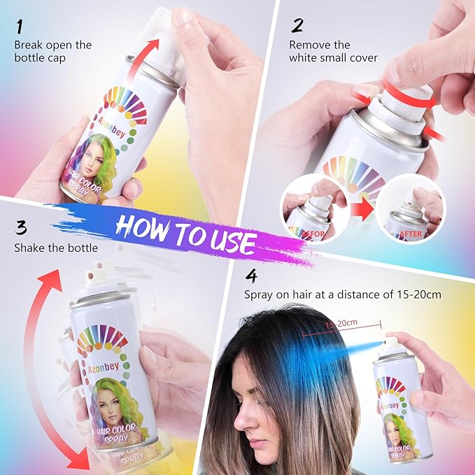 Halloween Hair Spray,Temporary Hair Color Spray for Women Kids Men,Washable Hairspray,Colored Hair Spray,Color Hairspray for Halloween,Party,Cosplay,Christmas Day (Green)