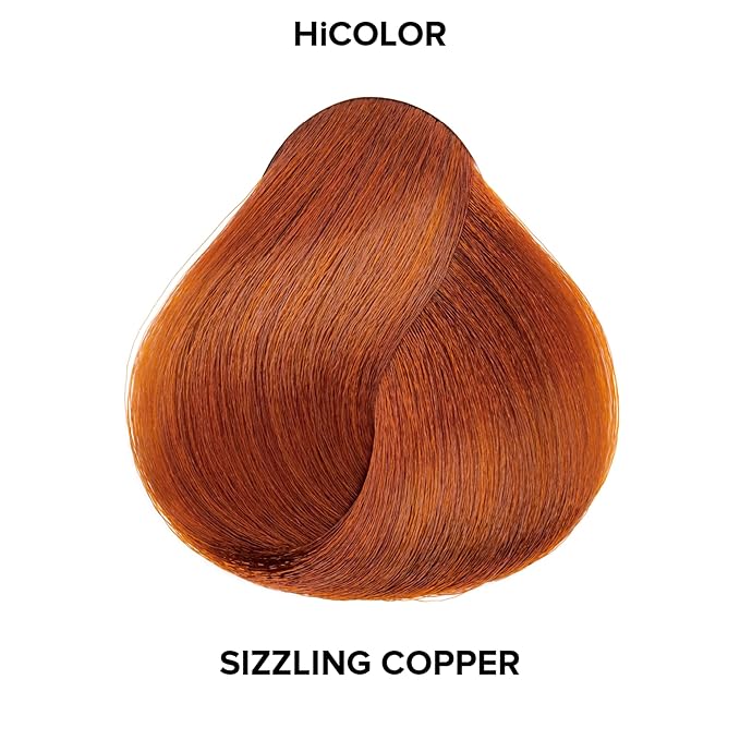 L'OREAL TECHNIQUE HiColor Reds Permanent Hair Color - Lifts Dark Hair in One Step Leaving No Brassiness, Rich & Smooth Creme Formula, Intense & Long-Lasting Color, H7 Sizzling Copper