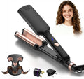 Crimper Hair Tool, Mini Hair Crimper for Women Heating up 390°F, Waver Curling Iron with Negative Ions, Double Voltage Crimping Iron for All Style (9.5 Inch/1.5 Inch)