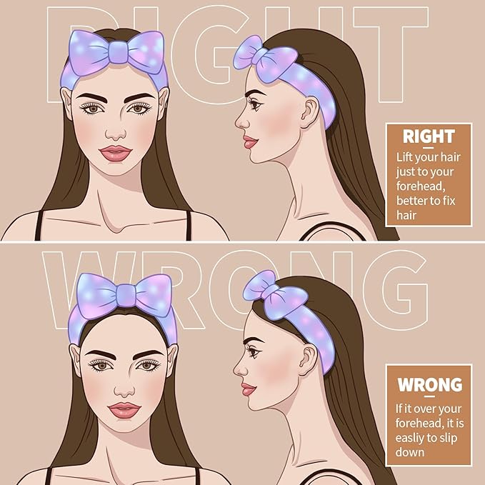 Teenitor Makekup Headband, 5pcs Spa Headband for Washing Face, Skincare, Face Mask
