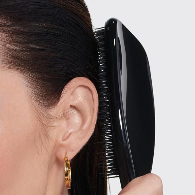 Tangle Teezer Large Ultimate Detangler Hairbrush for Wet & Dry Hair, Eliminates Knots & Reduces Breakage for Long, Thick, & Curly Hair Types, Black Gloss