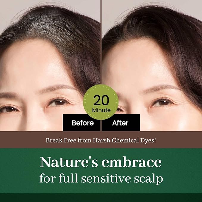 Dongsung Herb Speedy Color Cream (Soft Black, 3 Pack), PPD-Free Ammonia-Free Vegan Gray Coverage Hair Dye with Sun Protection, Odorless, Gentle for Sensitive Scalp, No Eye or Scalp Irritation
