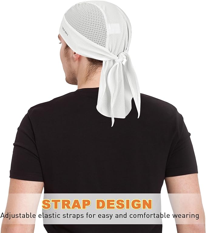 Bandanas Skull Caps for Men, Women Skull Cap Helmet Liner Cycling Hat Durags Motorcycle Bandana Sweat Wicking Do Rag