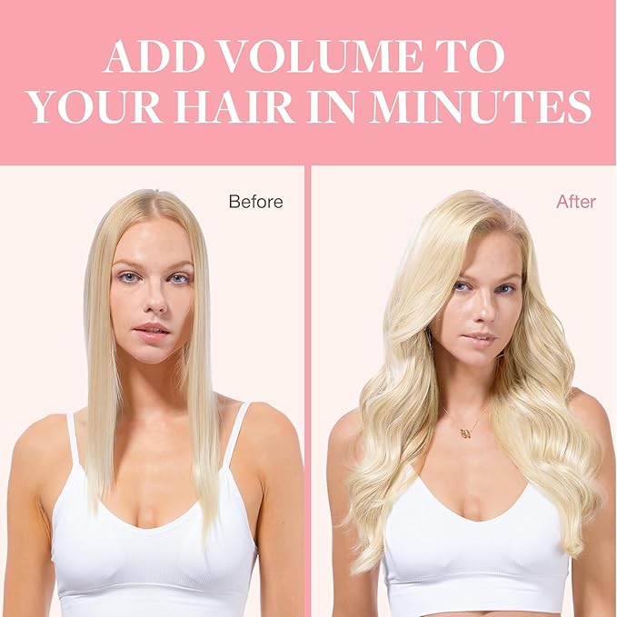 GOO GOO Clip in Hair Extensions Real Human Hair, Remy Human Hair Extensions Clip ins for Women, Natural Human Hair, 14inch 120g 7Pcs, #1000