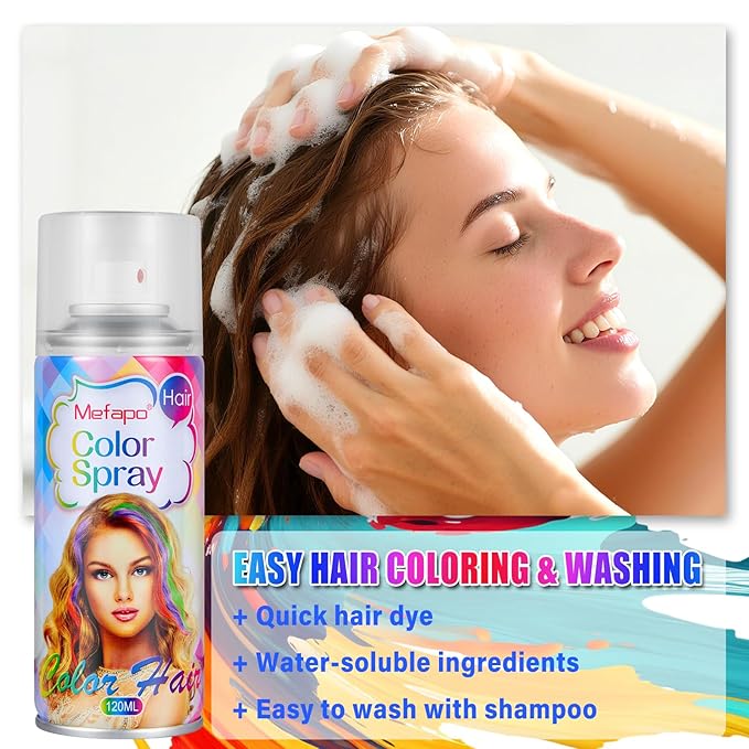 Pink Hair Spray, Temporary Hair Color Spray for Kids Women Men, Temporary Pink Hair Dye, Washable Hair Color Wax Natural Hair Strong Style Gel Cream for Christmas Party Makeup,Cosplay(4.06oz)