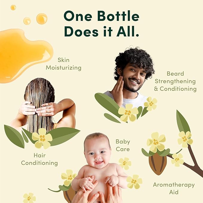 HobaCare Bulk Organic Jojoba Oil - Natural 100% Pure Hexane Free Unrefined Carrier Oil for Skincare, Beard, Hair, Face, Scalp Massage, Bath, Facial - Long Shelf Life (64 oz Half Gallon)