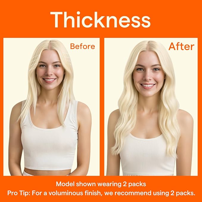 Full Shine Blonde Seamless Hair Extensions, Color 1000 Blonde Seamless Clip in Hair Extensions Human Hair, PU Weft Invisible Straight Remy Hair for Thin Hair Add Volume&Coverage, 4Pcs 18 Inch 85 grams
