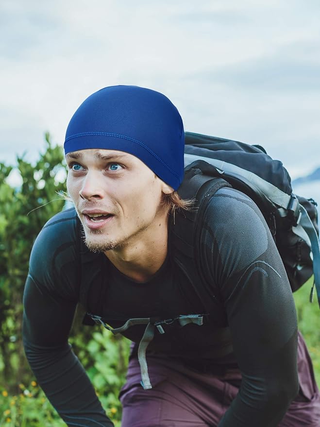 SATINIOR 6 Pcs Cooling Skull Cap Helmet Liner Sweat Wicking Cap Hard Hat Liner Bandana for Men Women Sports Cycling Running
