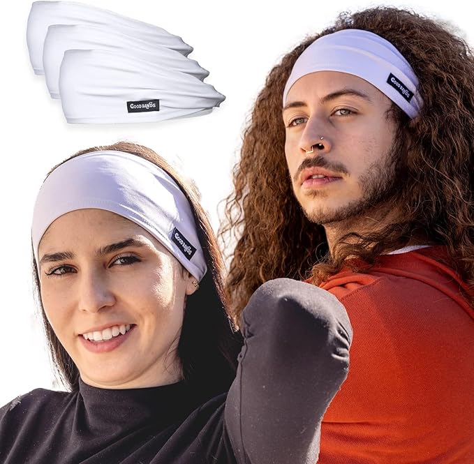 Sweatband for Men and Women - Unisex Non Slip Headband That Wicks Moisture and Eliminates Excess Sweat - Durable & Long-Lasting - Running, Sports, Gym