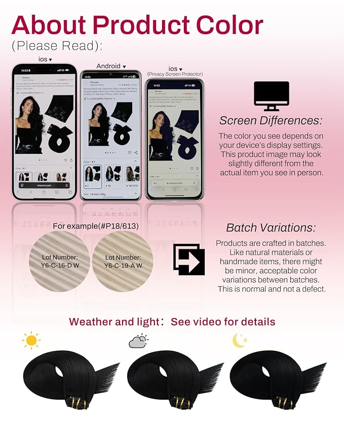 Moresoo Clip in Hair Extensions Black Natural Human Hair Clip in Extensions Double Weft Clip on Hair Extensions Off Black #1B 7pcs/120g 16 Inch