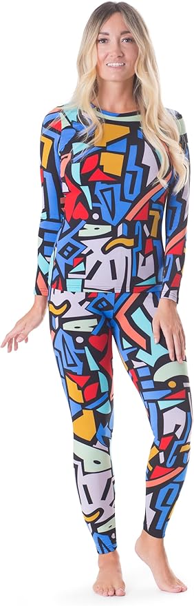 Rocky Thermal Underwear Women Long Johns Womens Thermals Top Bottom Set Fleece Lined Under Wear Clothes Base Layer Thermals