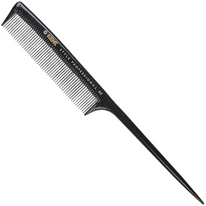 Kent SPC82 Fine Tooth Salon-Style Dressing Comb - Professional Barber Haircut Comb for Styling and Teasing - Quality Barber Supplies - Saw-cut Handmade in England