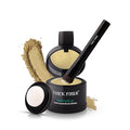 THICK FIBER Root Touch Up Concealer - Hairline Powder for Thinning Hair, Water & Sweat Resistant Hair Loss Cover Up Set with Brush (Light Blonde)