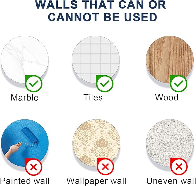 Blow Dryer Holder Wall Mounted, Hair Dryer Holder, Stainless Steel Hair Tool Organizer, Adhesive Hair Dryer Hook for Wall, Bathroom Hairdryer Holder for Blowdryer Storage