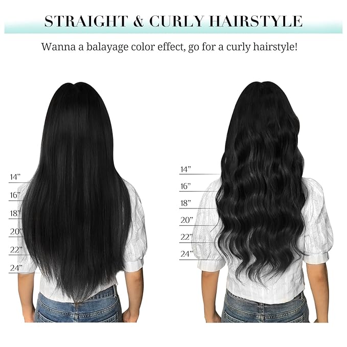 DOORES Clip in Hair Extensions, Medium Auburn 22 Inch 7pcs 120g, Remy Hair Extensions Clip in Human Hair Extensions For Women Clip in Natural Hair Extensions Thick Silky Straight