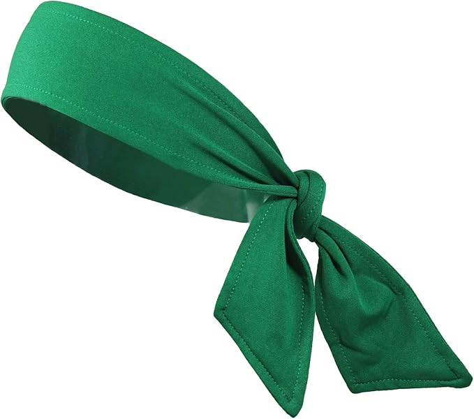 Kenz Laurenz Headbands Tie on Headband for Women Men Running Athletic Hair Head Band Elastic Sports Sweat Basketball Sweatband Stetchy Yoga Workout Sweatbands Adjustable Non-Slip Moisture Wicking