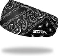 Suddora Paisley Print Bandana Headband, Multi-sport Boho Style Bandana, Non-slip Fabric, Unisex Head Accessory for Bikers