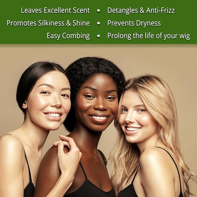 Awesome Synthetic Wig Shampoo, pH6, Professional Wig Shampoo for Synthetic Hair Wigs, Silkiness & Shine, Freshness Feeling 7 fl oz(1 set of 2)