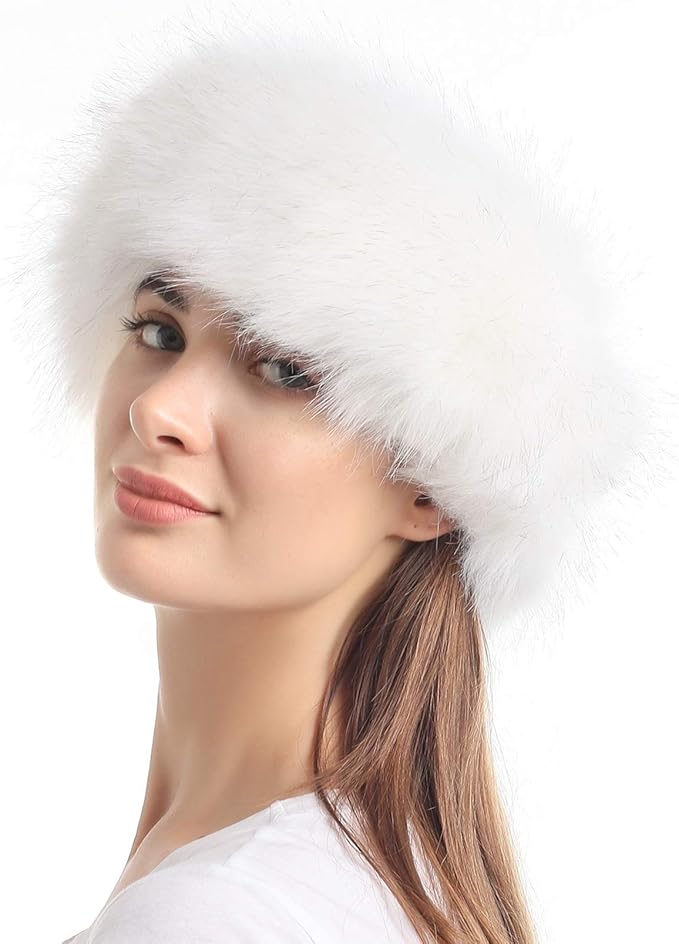 sy soul young Faux Fur Headband with Elastic for Women's Winter Earwarmer Earmuff