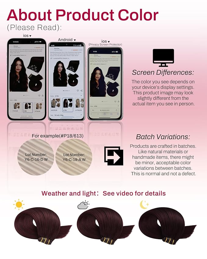 Moresoo Dark Red Clip in Hair Extensions Red Wine Hair Extensions Clip ins Long Remy Human Hair Burgundy for Women Straight And Thick to Add Volume for Party 135g/7pcs 16in