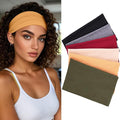 6 Pack Extra Wide Headbands for Women's Hair Band Stretchy Turban Girls Styling Accessories Headband Sports Headbands Trendy Head Bands for Women（Black,Beige, Army green,Red,Dark Gray,Turmeric）