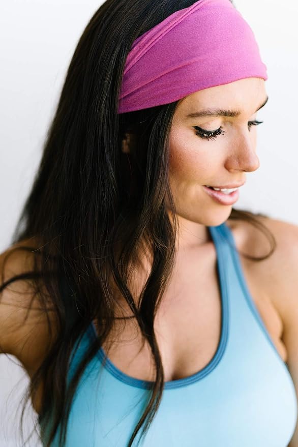 Maven Thread 4" Wide Workout Headbands for Women (2 Pack) – Non-Slip Sweatbands for Gym, Running & Yoga