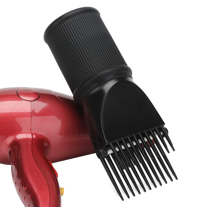 Segbeauty Blow Dryer Comb Attachment, Black Brush Attachments for Hair Dryer Concentrator Nozzle 1.69-1.76in and 2.12in, Pro Hairdressing Styling Salon Tool to Straighten Detangle Curly Natural Hair