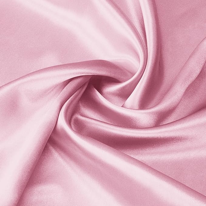 Lirex Satin Pillowcase for Hair and Skin, Super Soft and Cooling Similar to Silk，2 Pack King Size 20"X 40" Pillow Cases with Envelope Closure, Gifts for Women Men, Sakura Pink