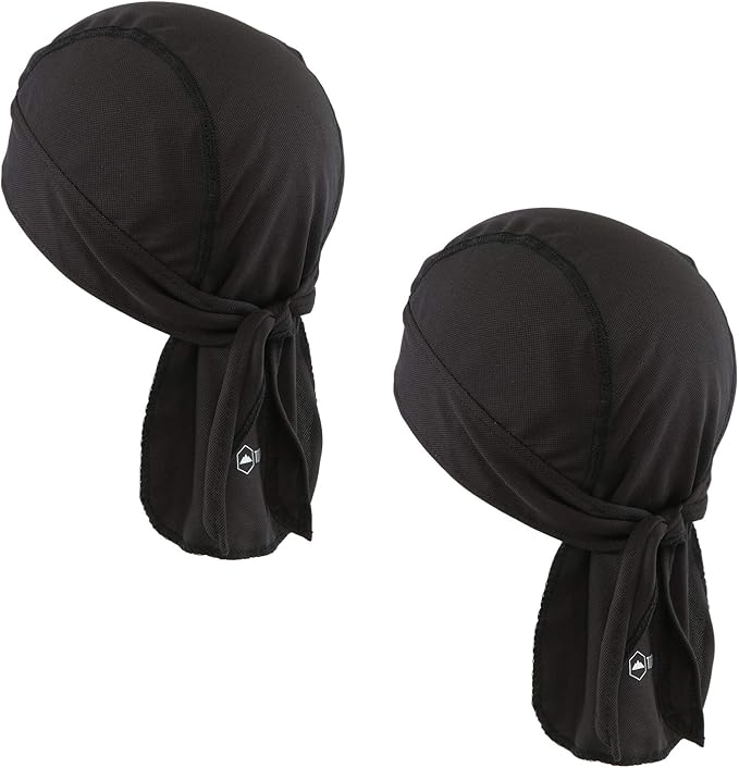 Cooling Helmet Liners - Do Rag Skull Caps for Men - Cooling Head Wraps, Hard Hat Liner - Motorcycle Pirate Bandana