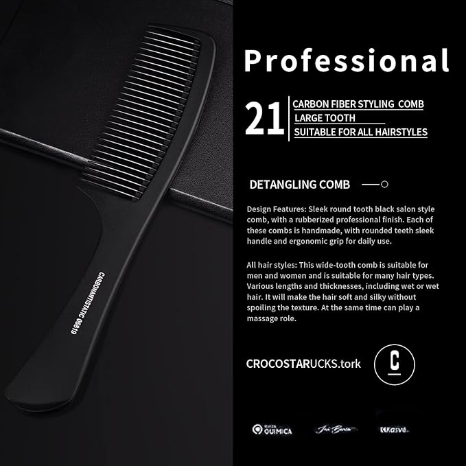 Wide Tooth Comb Large Hair Detangling Comb Styling Comb Hair Brush for Styling and Professional Hair Care, Suitable for Curly Long Wet Hair, Reduce Hair Loss and Dandruff&Headache (3 pcs)