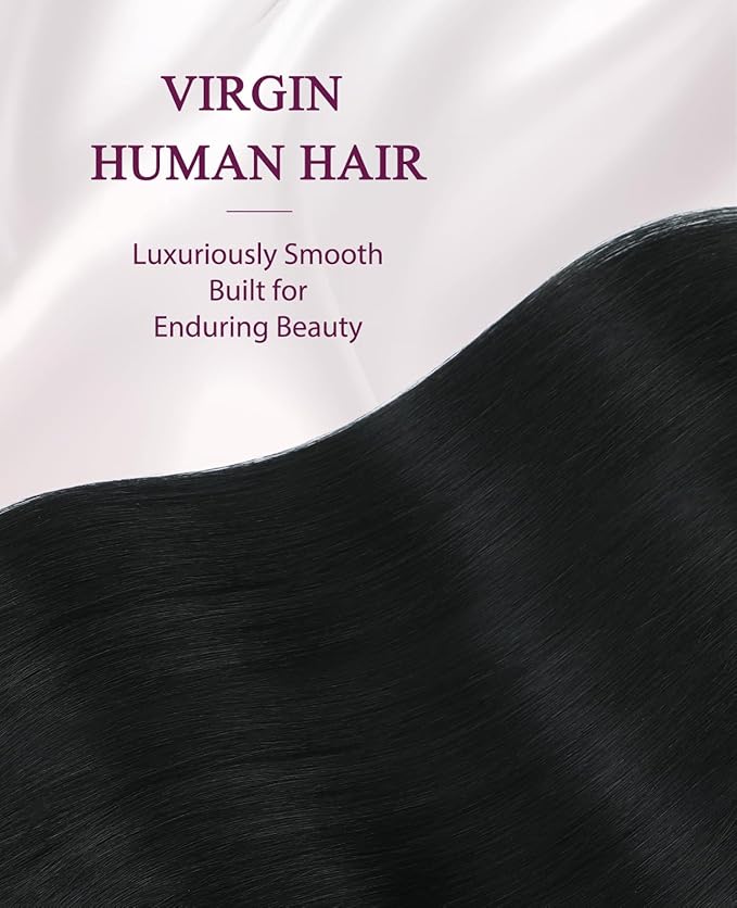 Pinkpearl Invisible Tape in Hair Extensions Human Hair, 20pcs 14inch 40g #1 Jet Black Injection Tape in Extensions Real Remy Straight Seamless Silky Human Hair Injected
