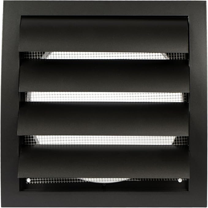 Repa Market 6 Inch Anthracite Dryer Vent Hood/Duct Cover for Walls or Ducting/ABS Plastic Grille with Flaps & Insect Screen/Exhaust and Dryer Vent Covers for Indoor & Outdoor Use