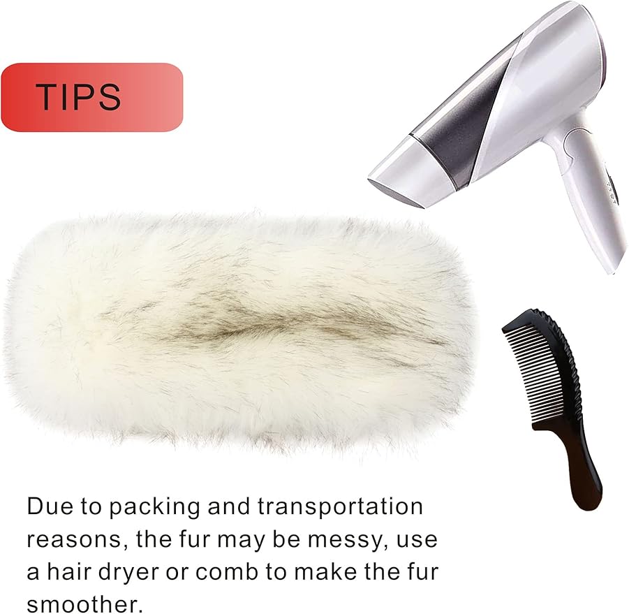Faux Fur Headband for Women Winter Earwarmer Earmuff with Elastic