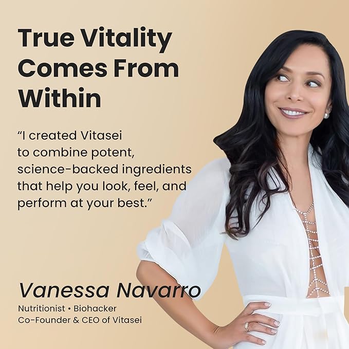 VITASEI Hydrolyzed Collagen Peptides Powder with Resveratrol & Vitamin C – Hair, Skin & Joint Support – Colágeno Hidrolizado for Women & Men – Delicious Cookies & Cream Flavor, 16 oz (30 Servings)