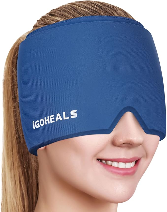Cold Head Hat, Ice Head Cap Wrap, Ice Pack Cold & Hot -RoyalBlue