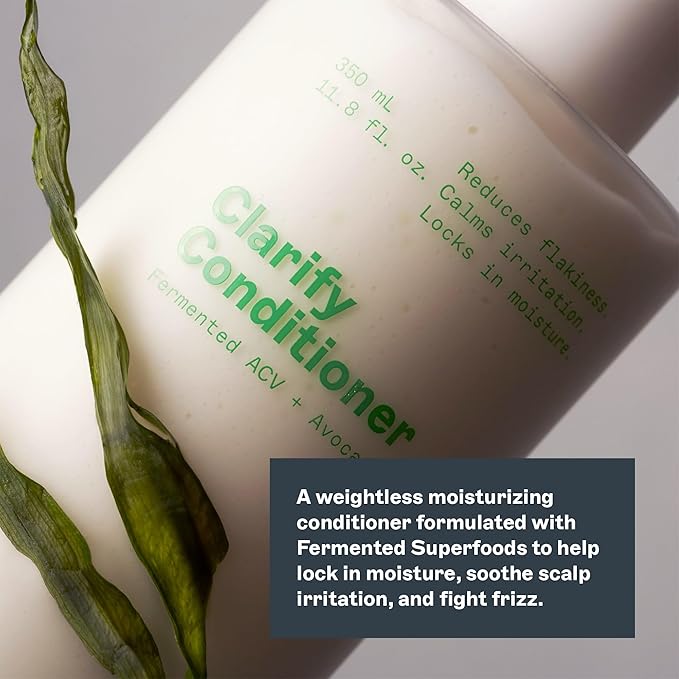 JOOY Clarify Conditioner Weightless Hydration, Soothes Scalp Irritation, Reduces Flakiness & Fights Frizz, Safe for All Hair Types & Color-Treated Hair, Free of Sulfates & Parabens, 11.8 fl oz