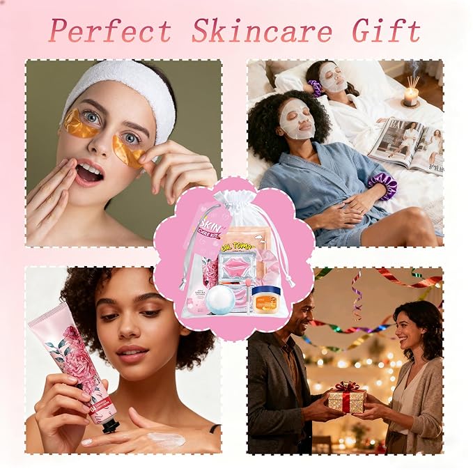 144 PCS Spa Party Supplies for Women,Spa Day Favors Essentials Include Face Masks Skincare, Lip Balm, Under Eye Patches, Foot Bath Bomb,Sleepover Party Supplies Spa Birthday Kit for Women Gift Set