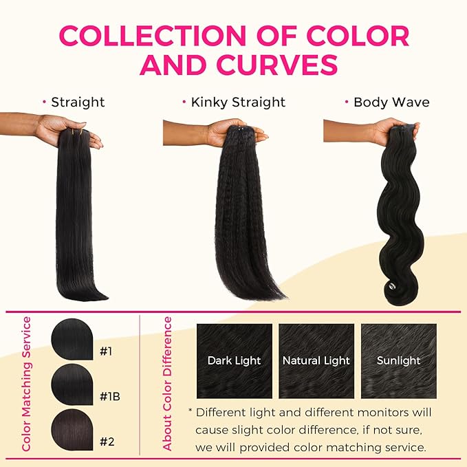 Lashey Seamless Clip in Hair Extensions Human Hair 130g 18 Inch 9pcs #1 Jet Black Kinky Straight Full Pack Clip in Hair Extensions for Women