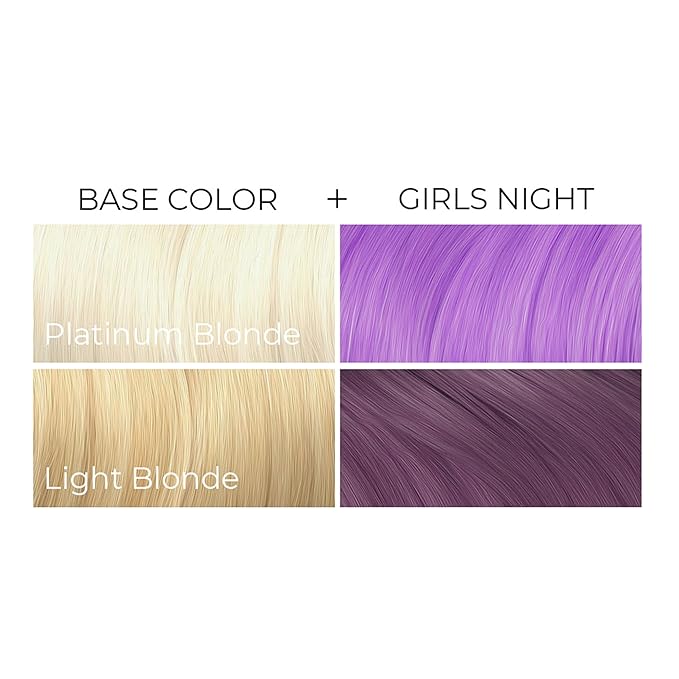 ARCTIC FOX Vegan and Cruelty-Free Semi-Permanent Hair Color Dye (8 Fl Oz, GIRLS NIGHT)