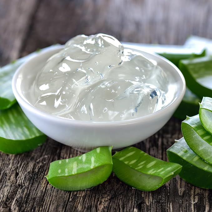 Bless International-Organic-Aloe-Vera-Gel 96%-Pure-Freshly-Made-Within-12-Hours-Of-Harvest Perfect-For-Face-Body-Scalp-&-Hair-Hydration Soothing-Moisturizer-For-Sunburn-And-After-Sun-Care-16-oz