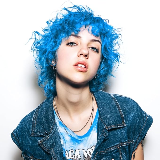 Blue Hair Spray Temporary, Hair Color Spray 1-Day Hair Dye Colored for Kids Women Men, Hair Wax Color Washable, Hair Paint Spray for Halloween Party Fast-Drying, Non-Sticky 4.06 Fl Oz