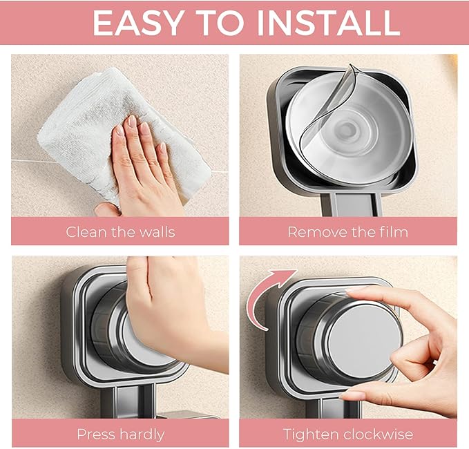 Hair Dryer Holder Wall Mounted - ABS Plastic Blow Dryer Holder Hair Tool Organizer with Wire/Plug Management, Self-Adhesive Design for Bathroom Cabinet Salon Home (Deluxe)