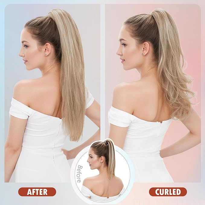 Hairro Claw Clip Ponytail Extension Human Hair Clip In Ponytail Jaw/Claw Jaw On Pony Tail Hairpieces For Women 18 Inch 115g #02 Dark Brown