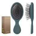 Mini Hair Bursh for Kids Women and Men, Protable Travel Size Hair Brush for Pockets Purse backpack,Mini Detangler Brush for All Hair Types, Small Hair Brush for Detangling(1 Pack-Green)